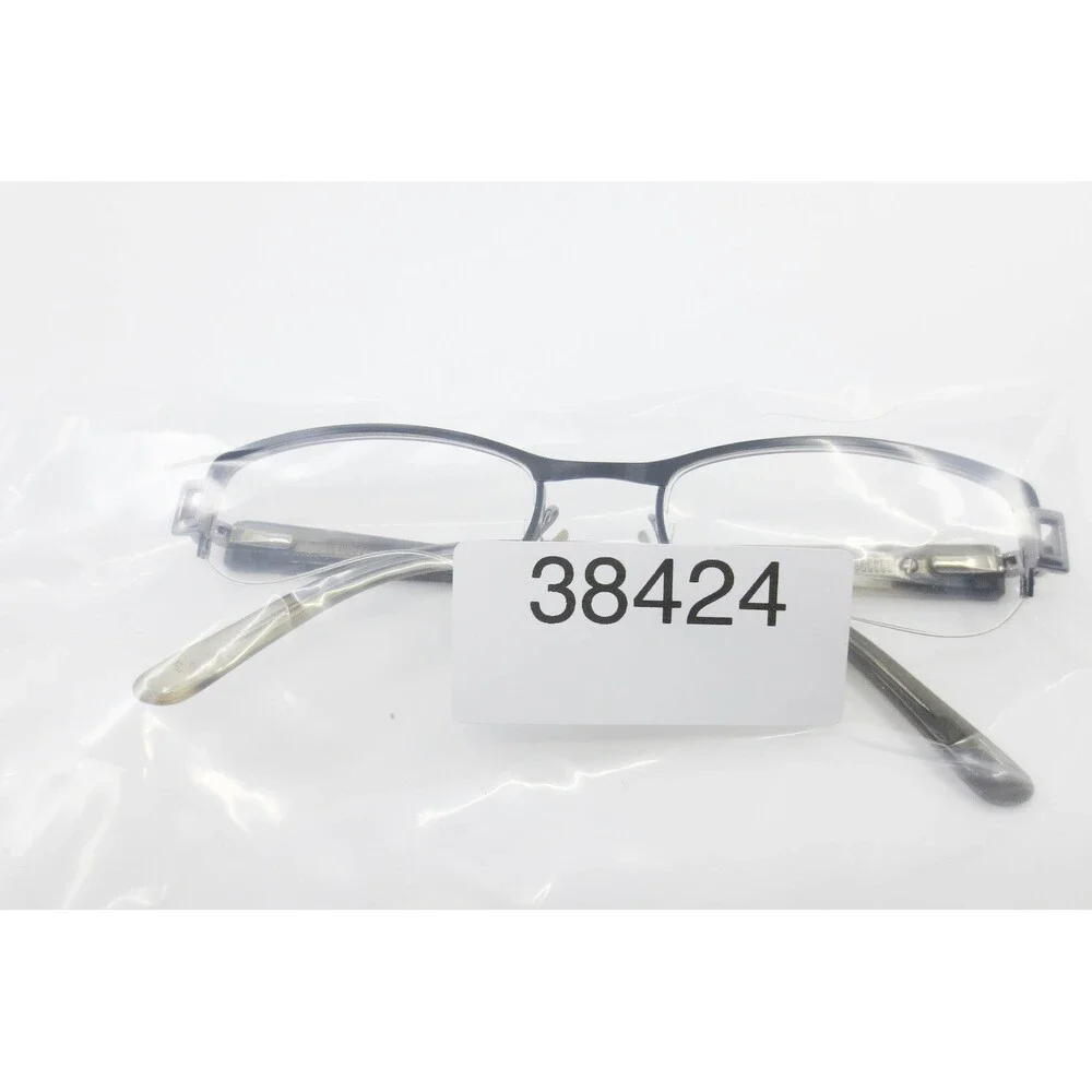 Via Spiga Gia 500 Eyeglasses Grey Marbled Semi Rimless Rectangular Frames